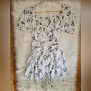 Hollister Blue Rose Romper